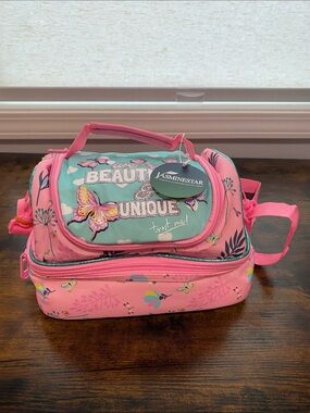 Jasmine Star Kids' Pink & Teal Lunch Bag - Beautiful & Unique NWT